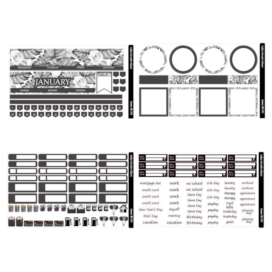 January Monthly Kit HP Classic- Sized MC-C014