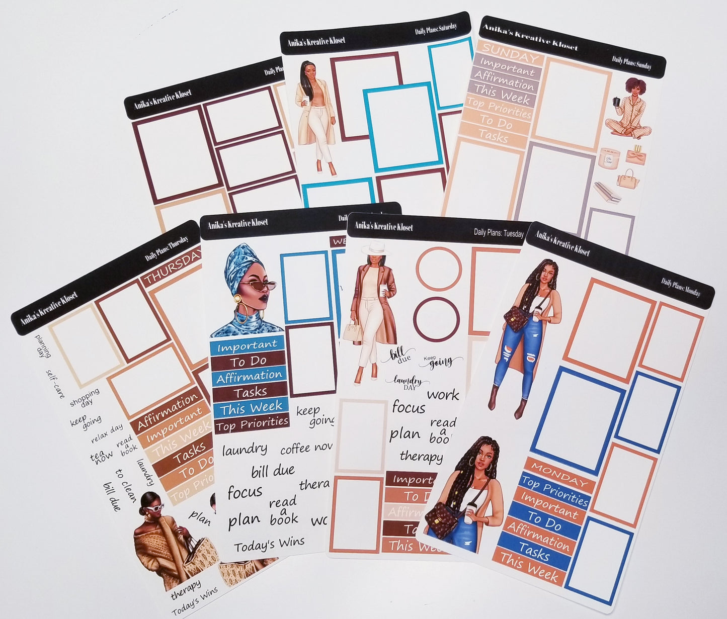 Daily Plans Sticker Sheet Set Goals