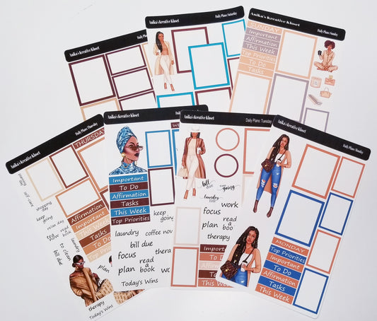 Daily Plans Sticker Sheet Set Goals