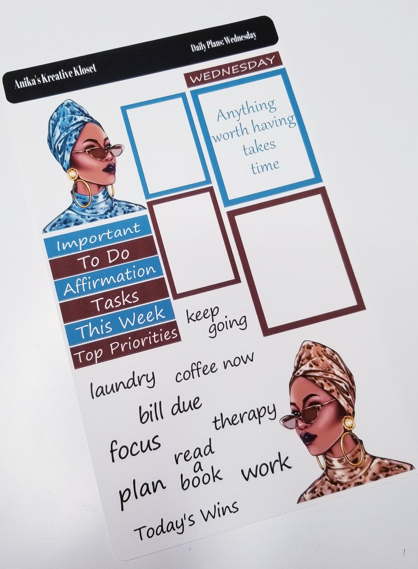 Daily Plans Sticker Sheet Set Goals