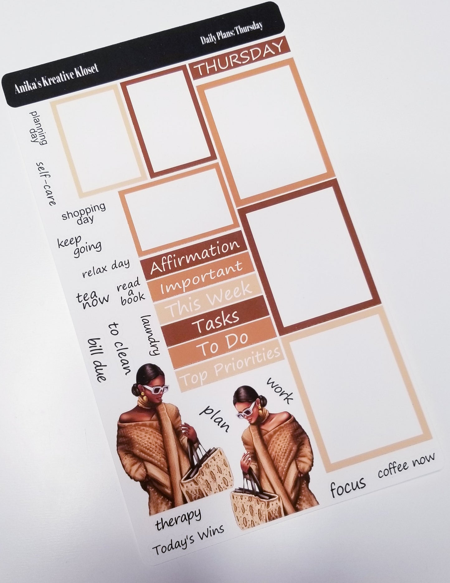 Daily Plans Sticker Sheet Set Goals