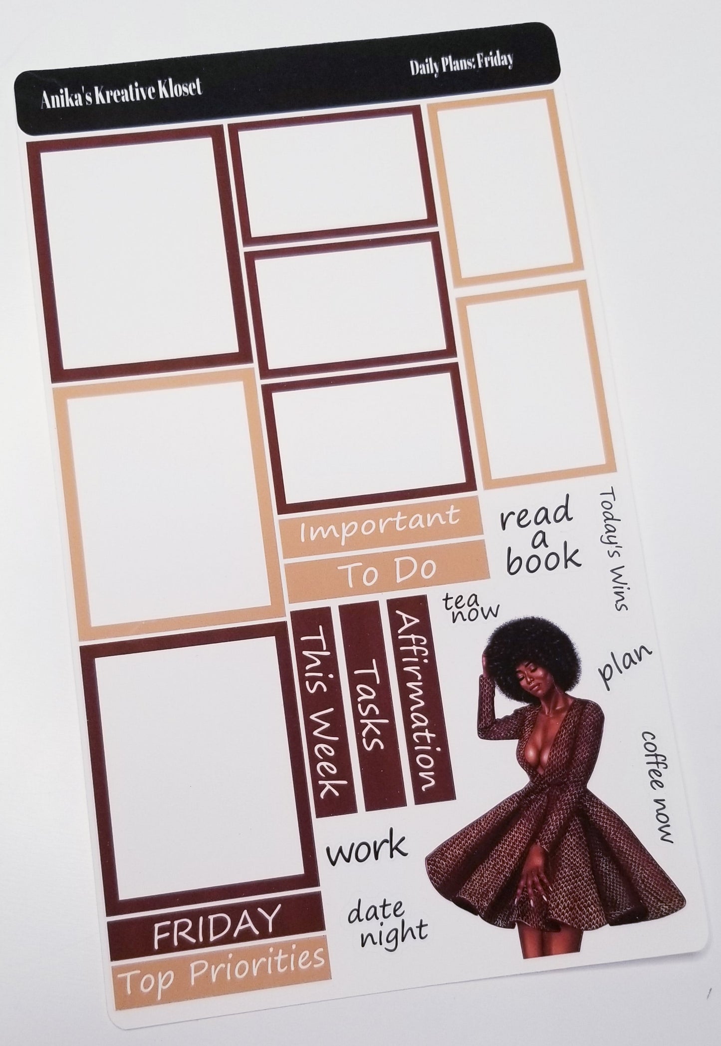 Daily Plans Sticker Sheet Set Goals