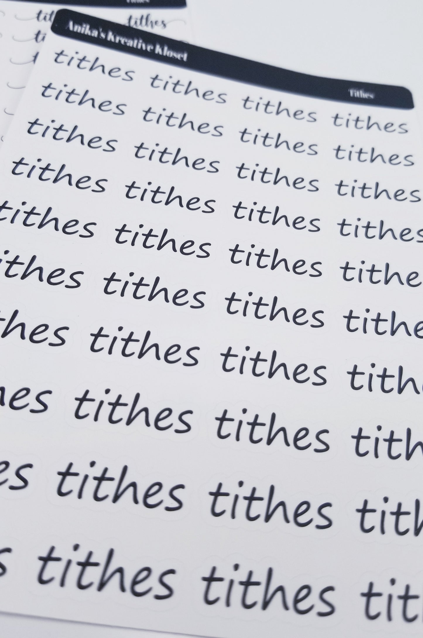Tithes Scripts