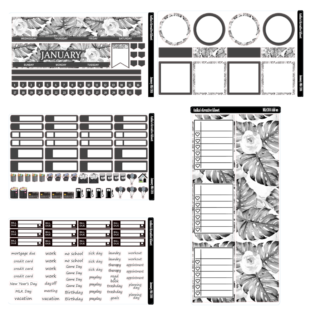 January Monthly Kit HP Classic- Sized MC-C014