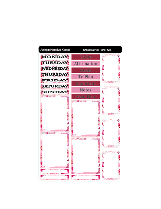 Christmas Pink Headers and Boxes