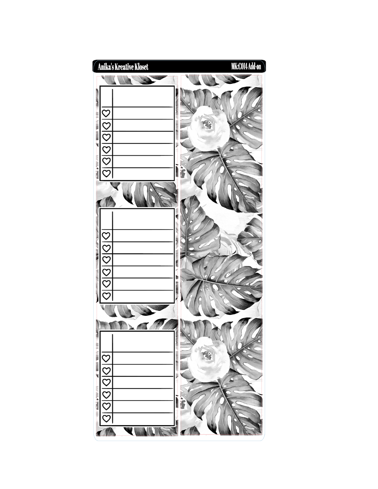January Monthly Kit HP Classic- Sized MC-C014
