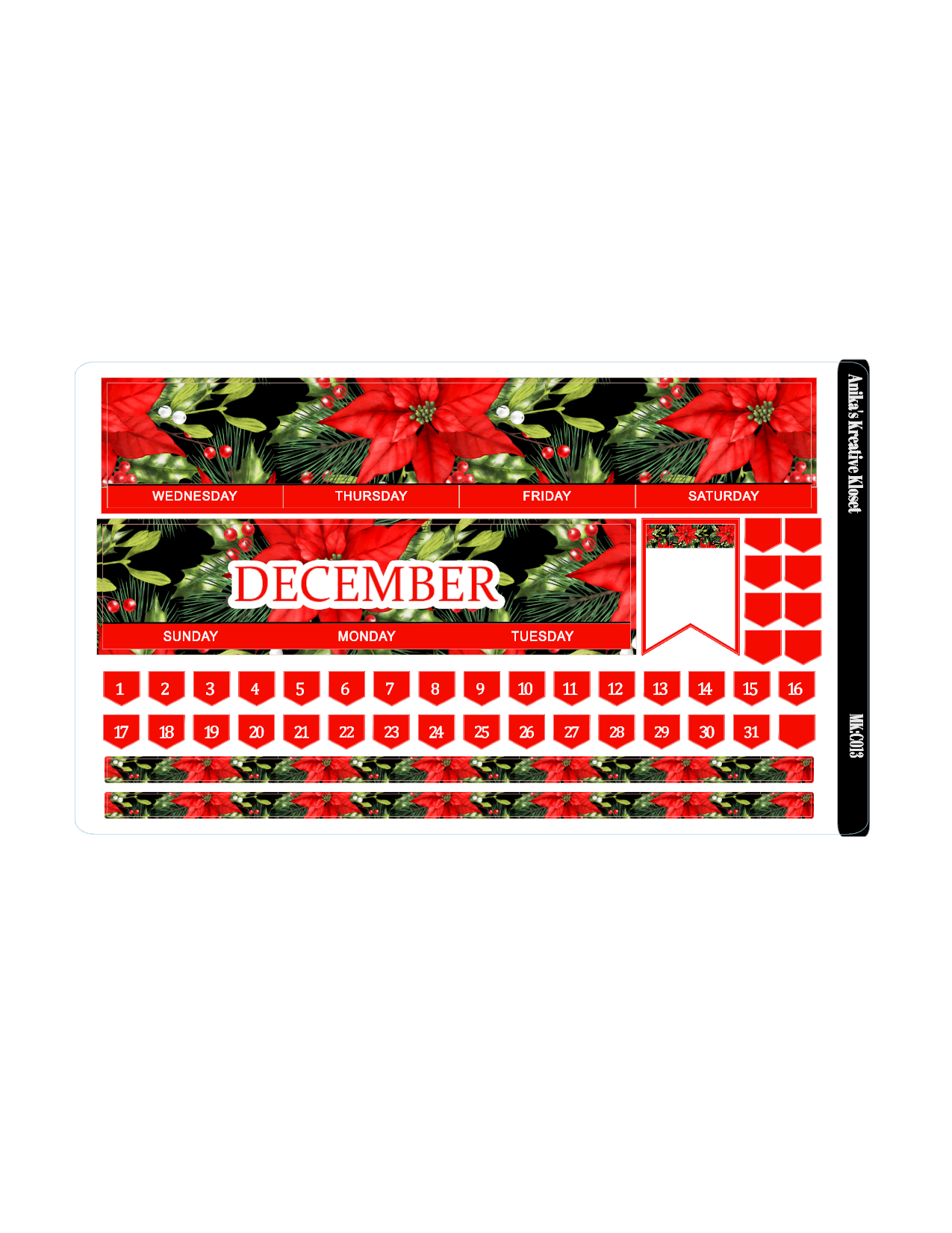 December Monthly Kit-HP Classic-Sized MK-C013