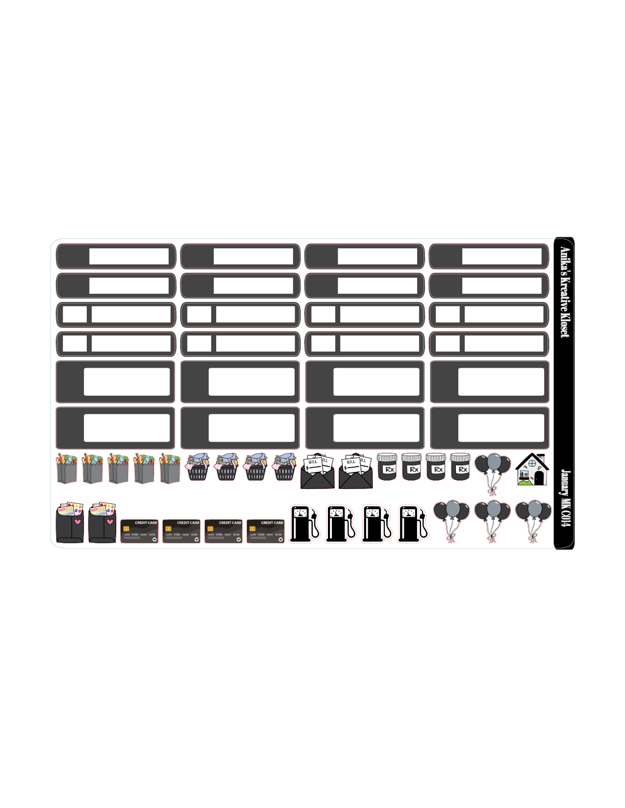 January Monthly Kit HP Classic- Sized MC-C014