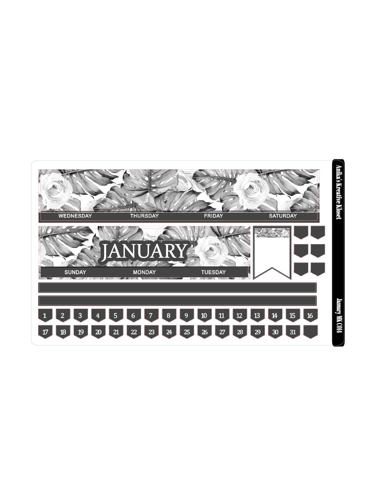 January Monthly Kit HP Classic- Sized MC-C014