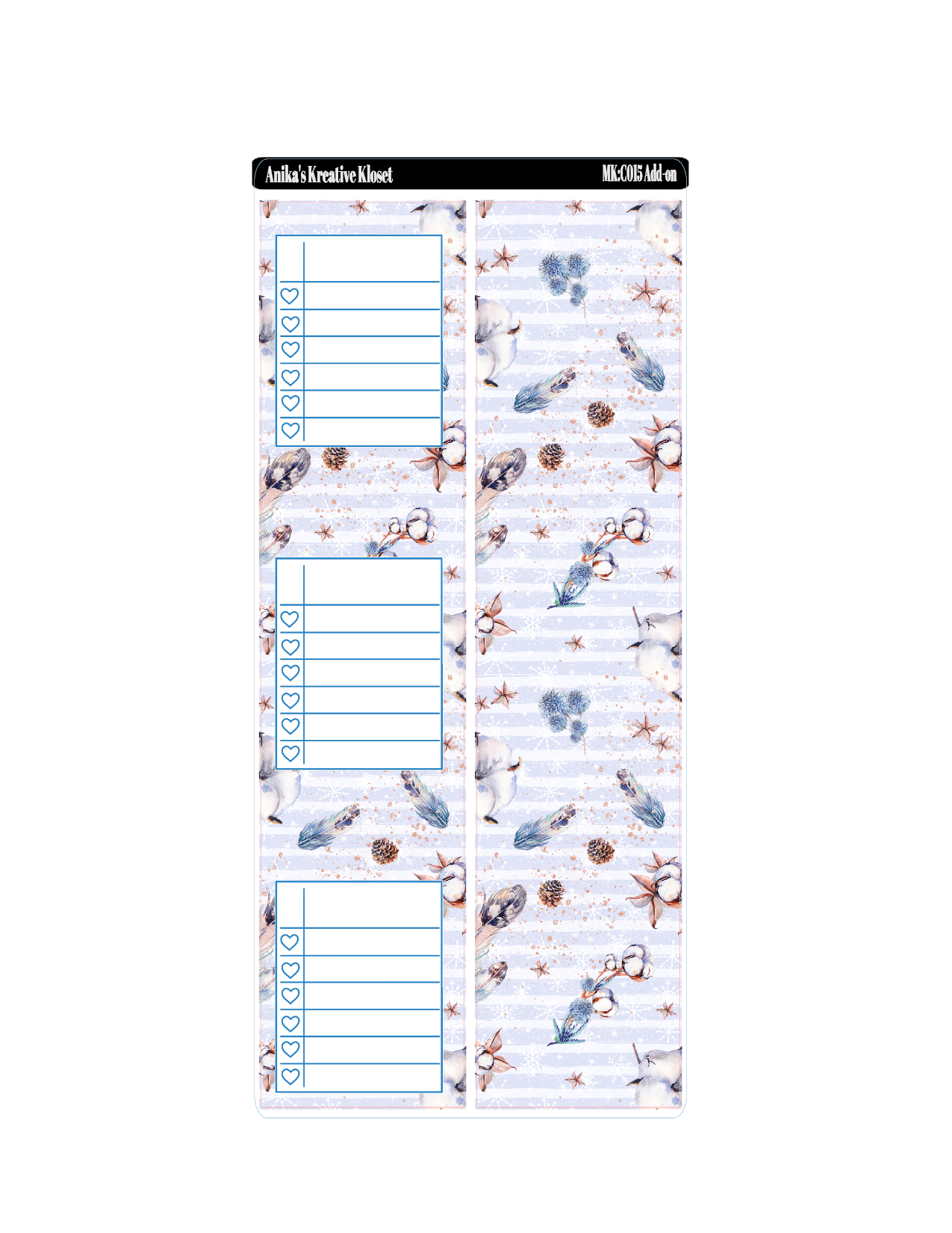 January Monthly Kit HP Classic- Sized MC-C015