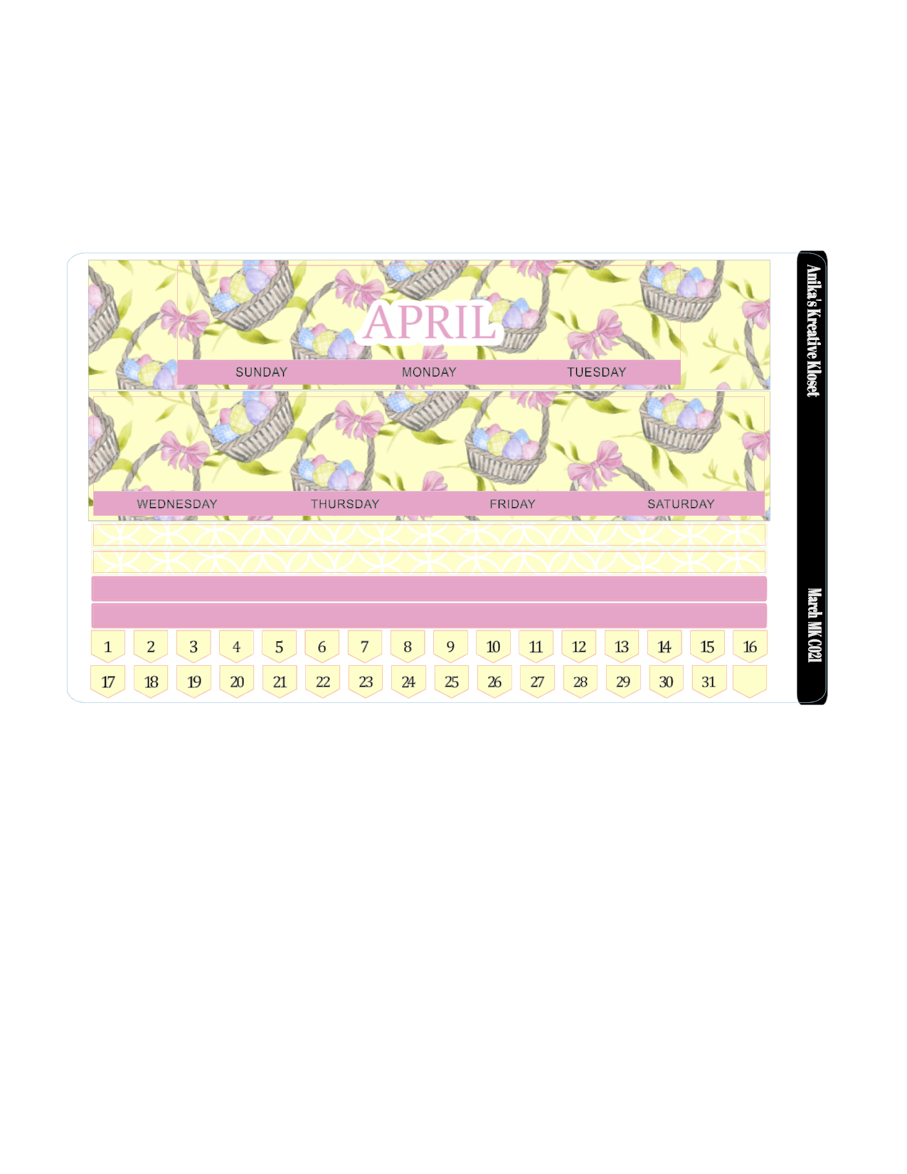 April Monthly Kit- HP Classic-Sized MK-C021