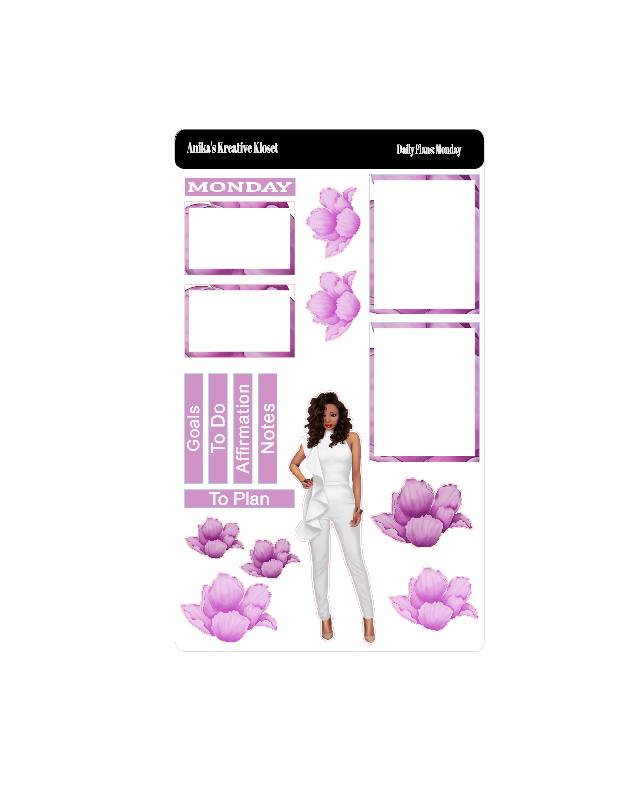 Daily Plans Sticker Sheet Color