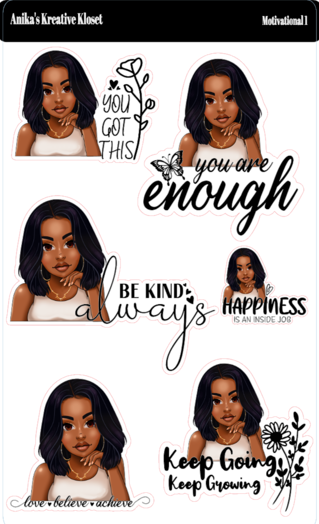 Motivational Stickers (1-6)