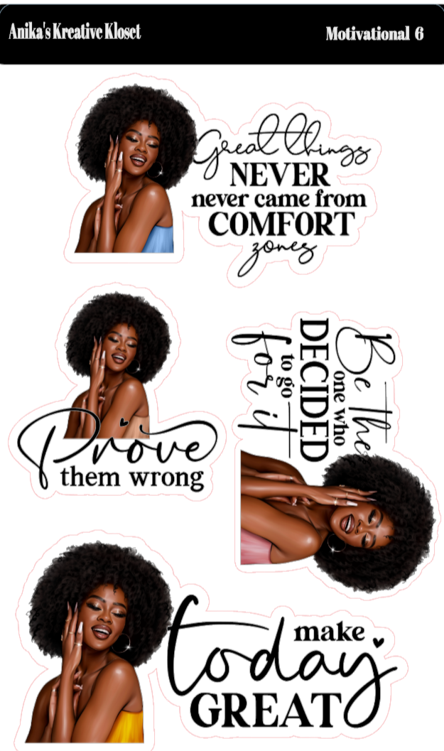 Motivational Stickers (1-6)