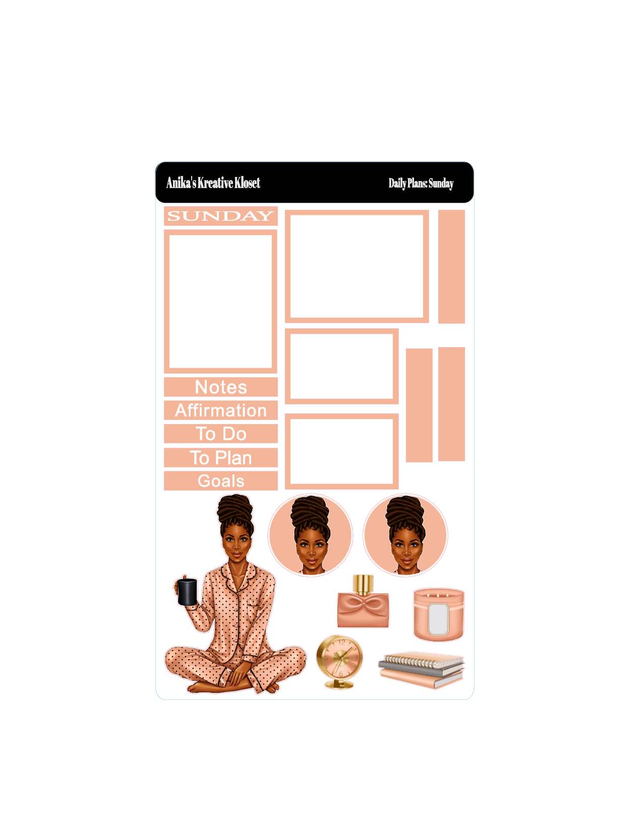 Daily Plans Sticker Sheet Color