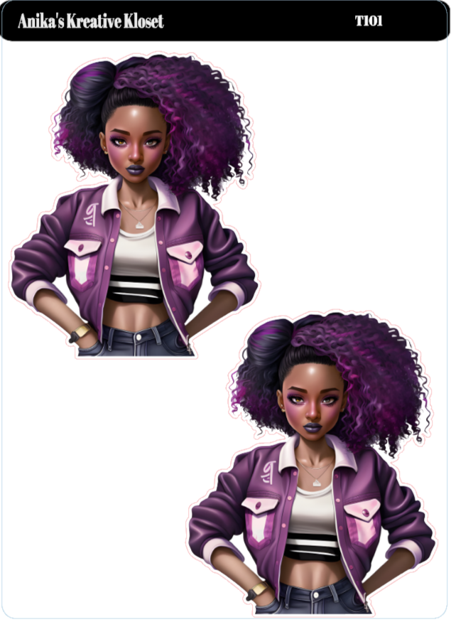 $3 Purple Dolls T101-T111