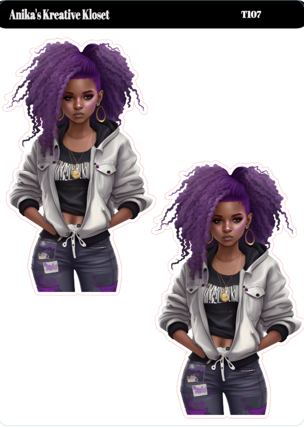 $3 Purple Dolls T101-T111