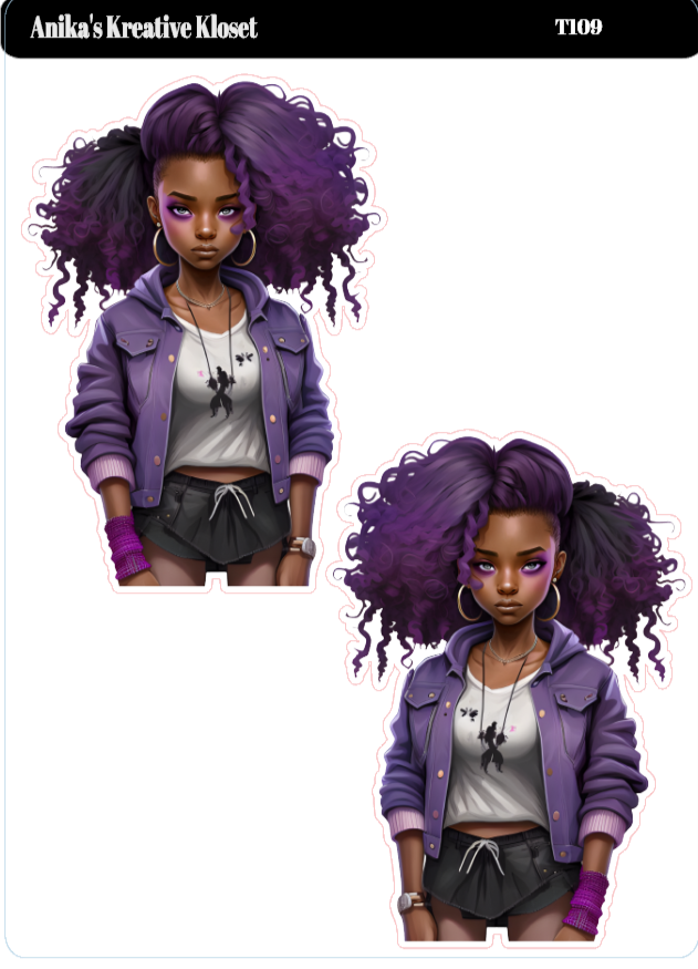 $3 Purple Dolls T101-T111