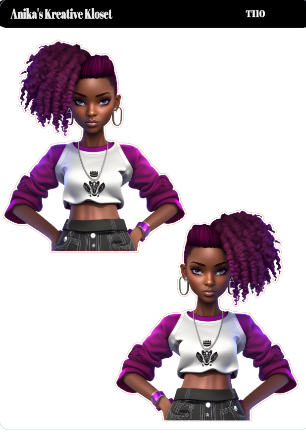 $3 Purple Dolls T101-T111