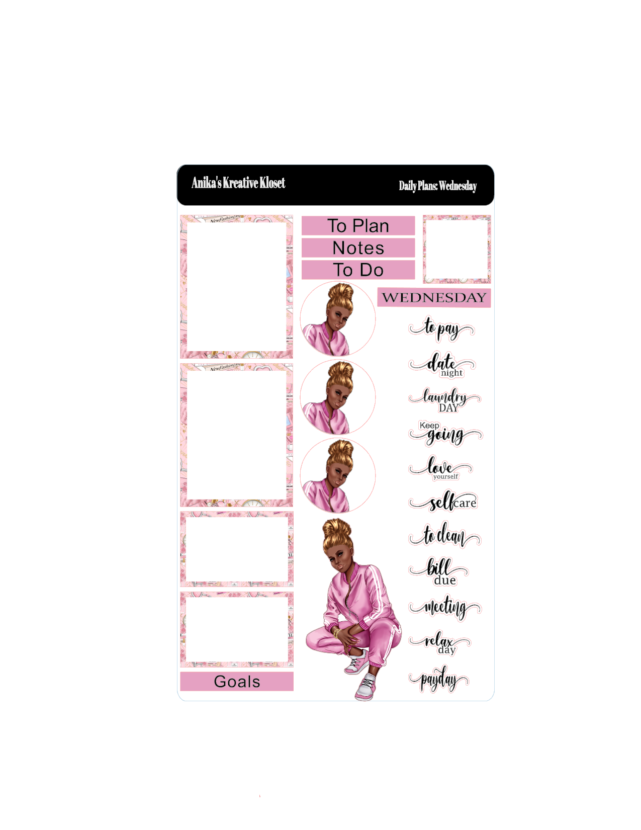 Daily Plans Sticker Sheet Color