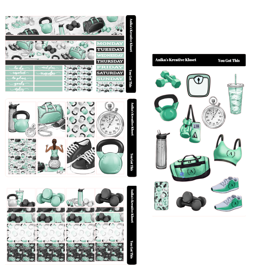 You Got This 4- Page Sticker Kit