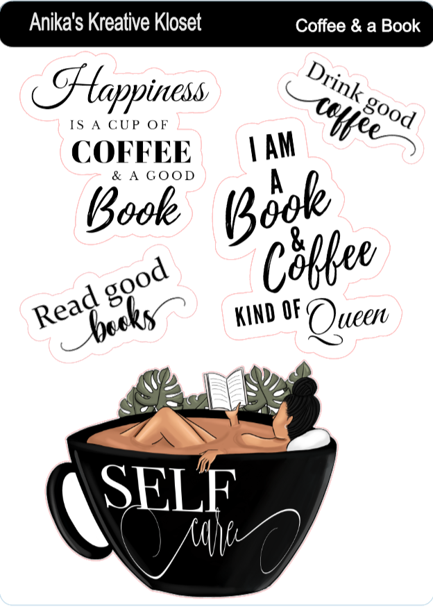 Coffee & a Book Deco Sheet