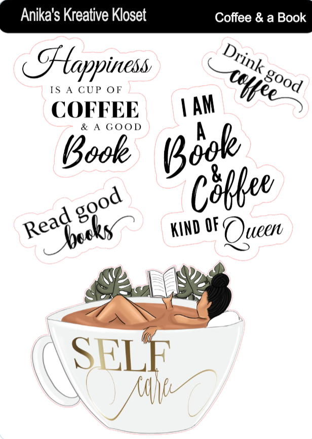 Coffee & a Book Deco Sheet