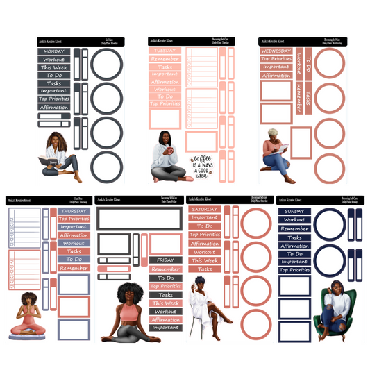 Daily Plans Sticker Kit: Becoming Self Care