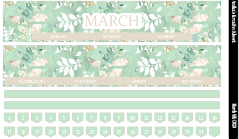 March Monthly Kit- HP Classic-Sized MK-C020
