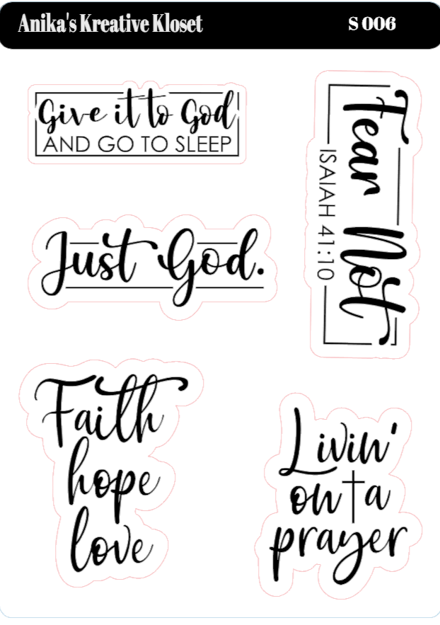 Spiritual Stickers, Unique Designs