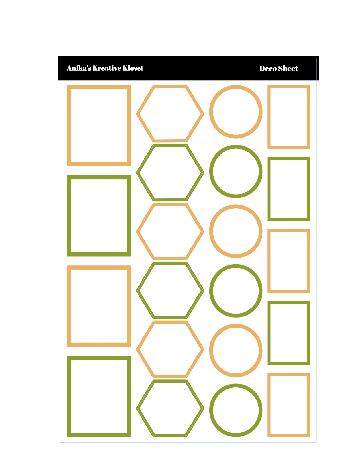 Shades of Green & Gold Deco Bundle