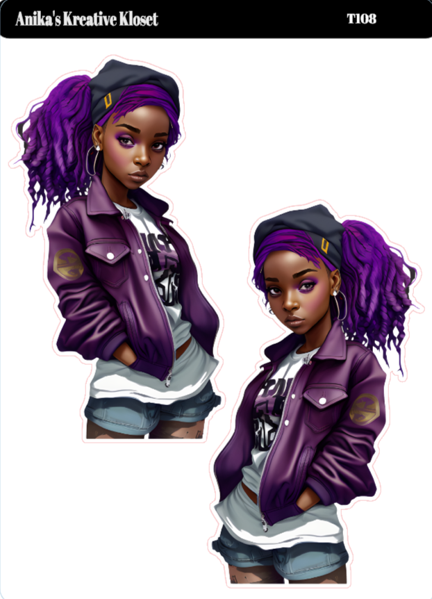 $3 Purple Dolls T101-T111