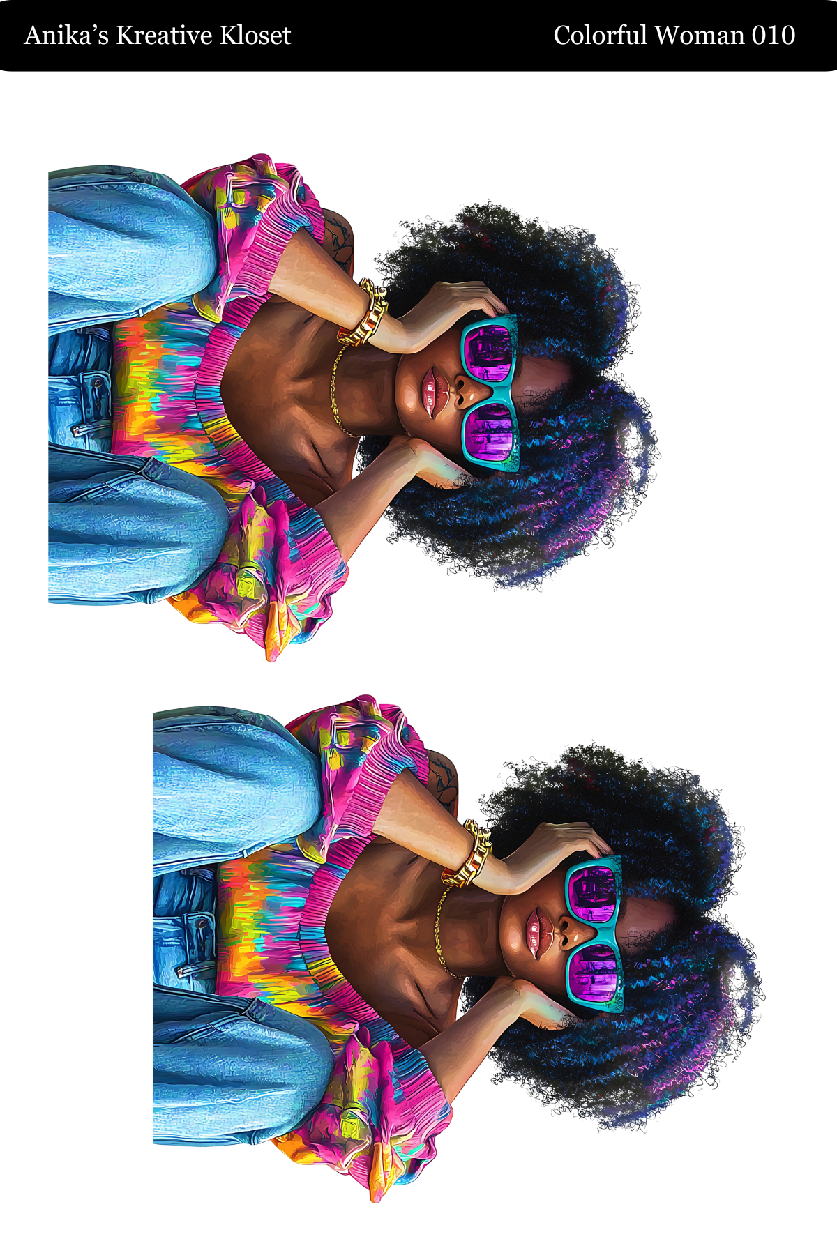 Colorful Woman Transparent