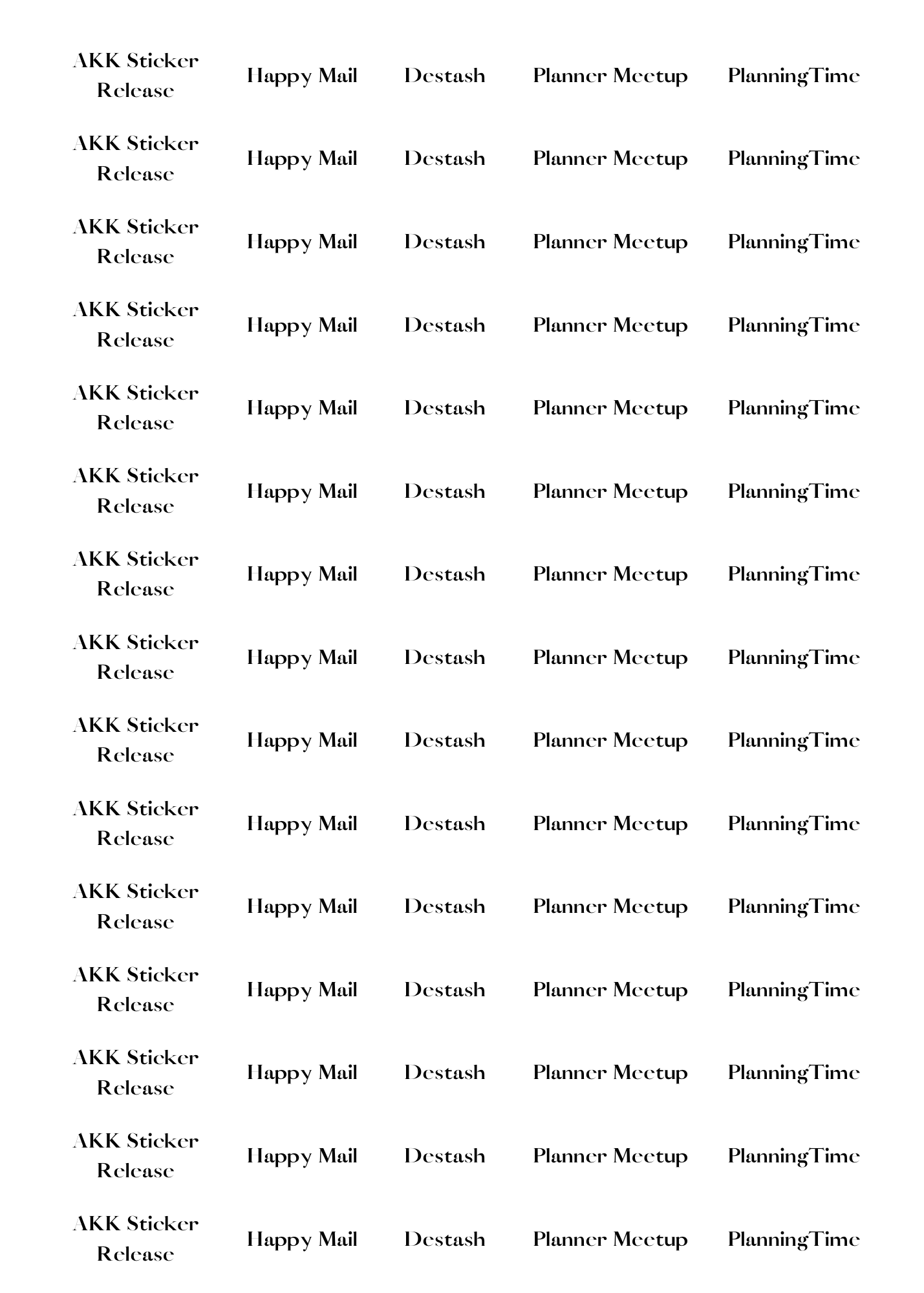 Script Sticker Vol. I