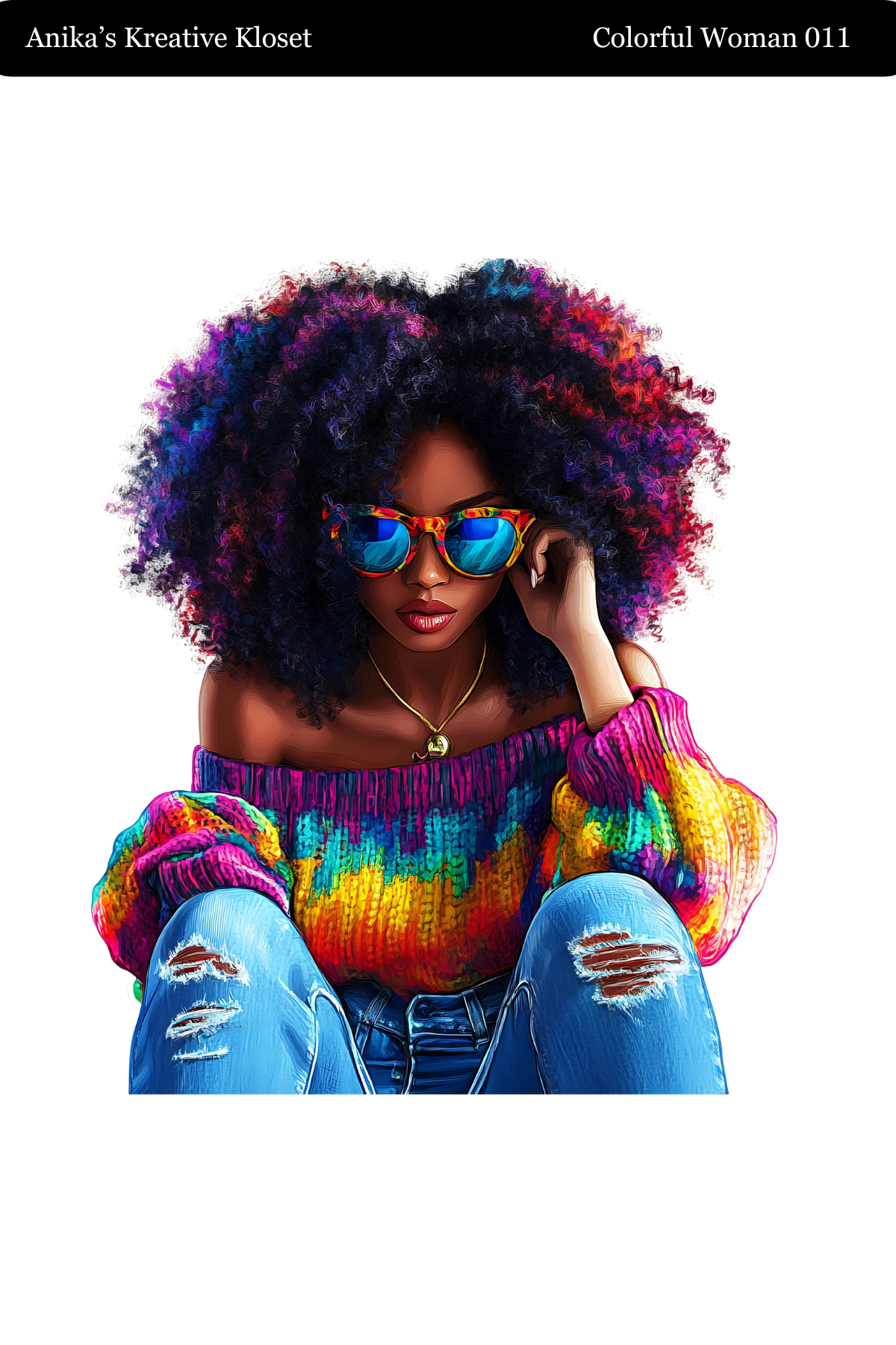 Colorful Woman Transparent