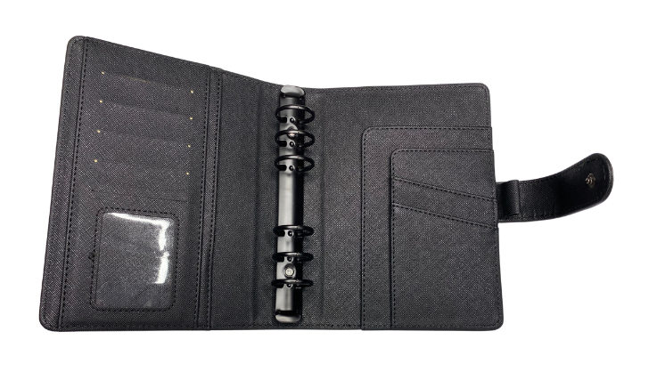 A6 Small Saffiano Leather Budget Binder