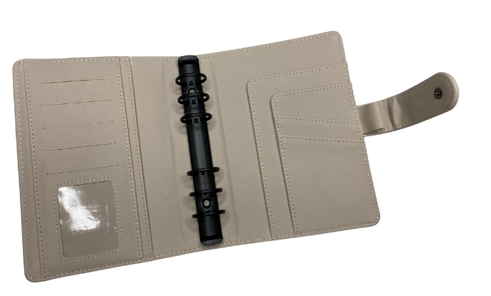 A6 Small Saffiano Leather Budget Binder