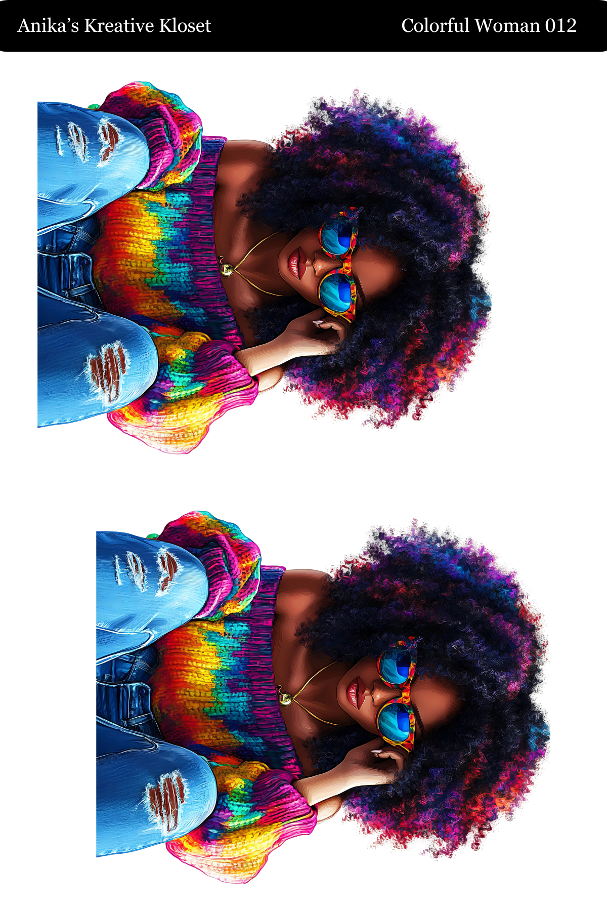 Colorful Woman Transparent