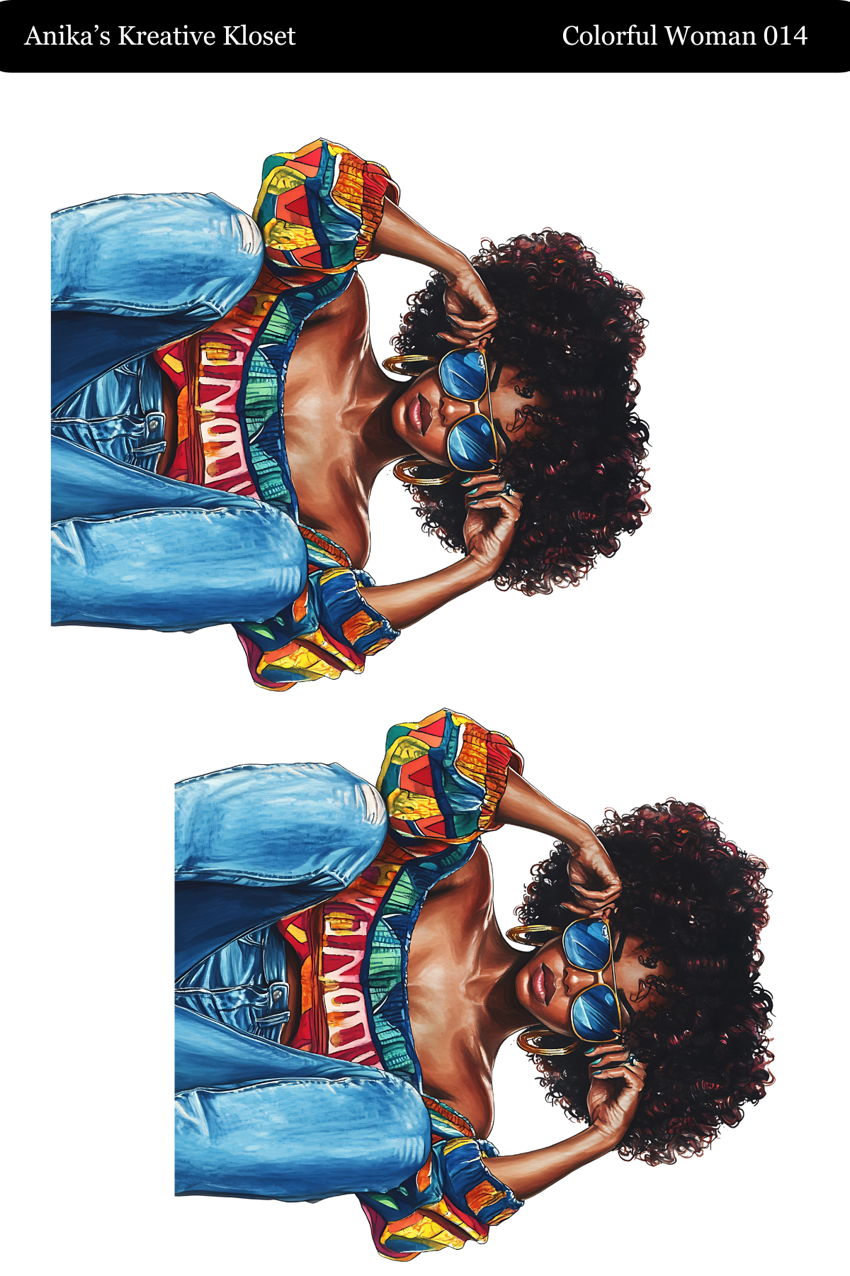 Colorful Woman Transparent