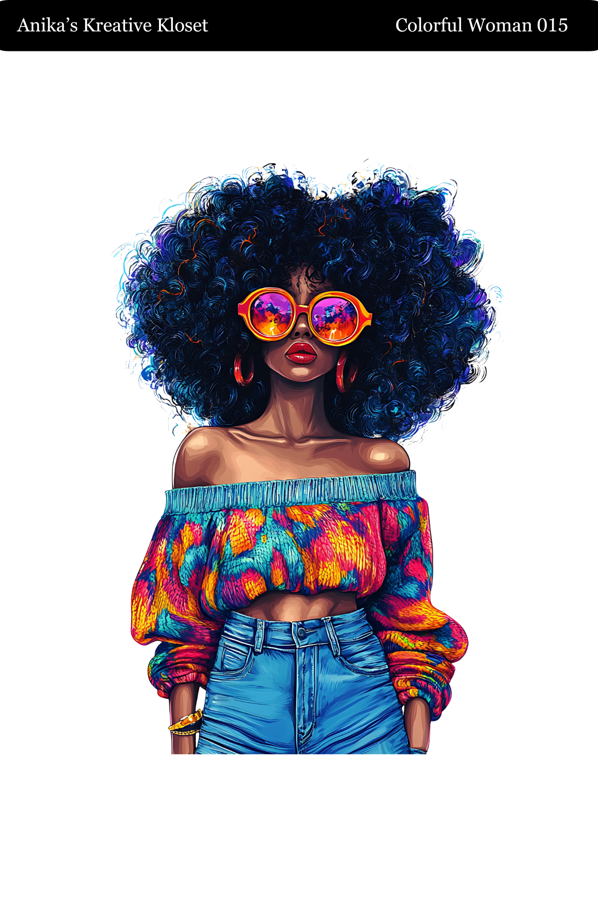Colorful Woman Transparent