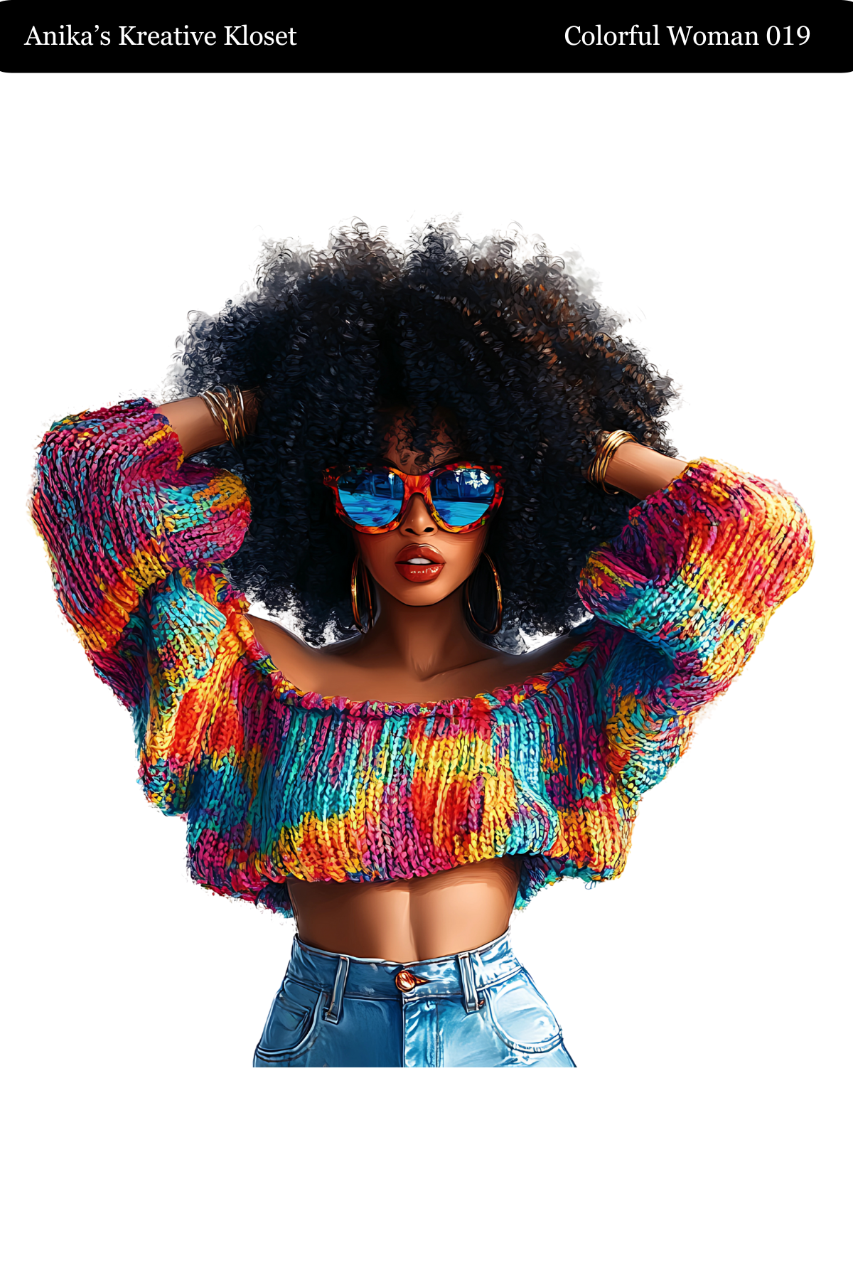 Colorful Woman Transparent