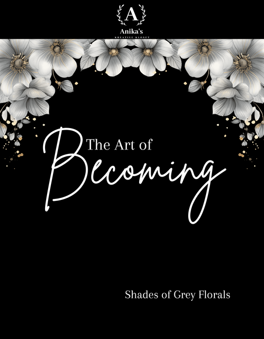 Shades of Grey Florals Sticker Book