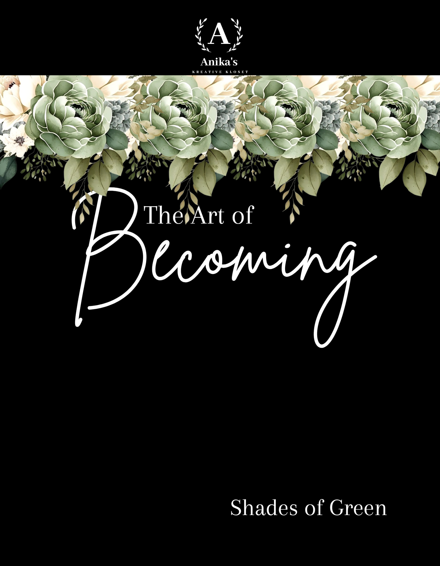 The Art of Becoming: Shades of Green Sticker Book