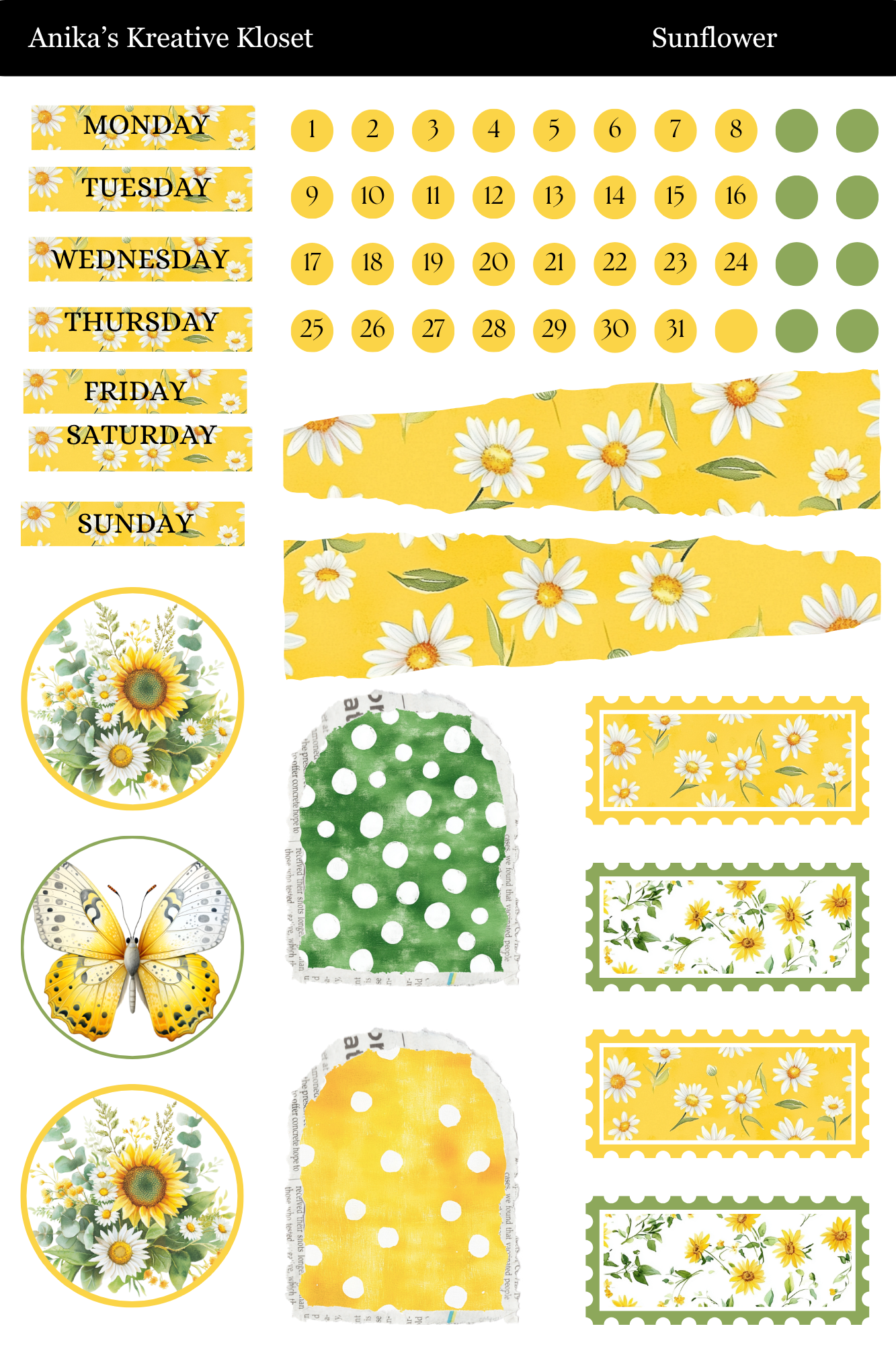 Sunflower Journaling Kit