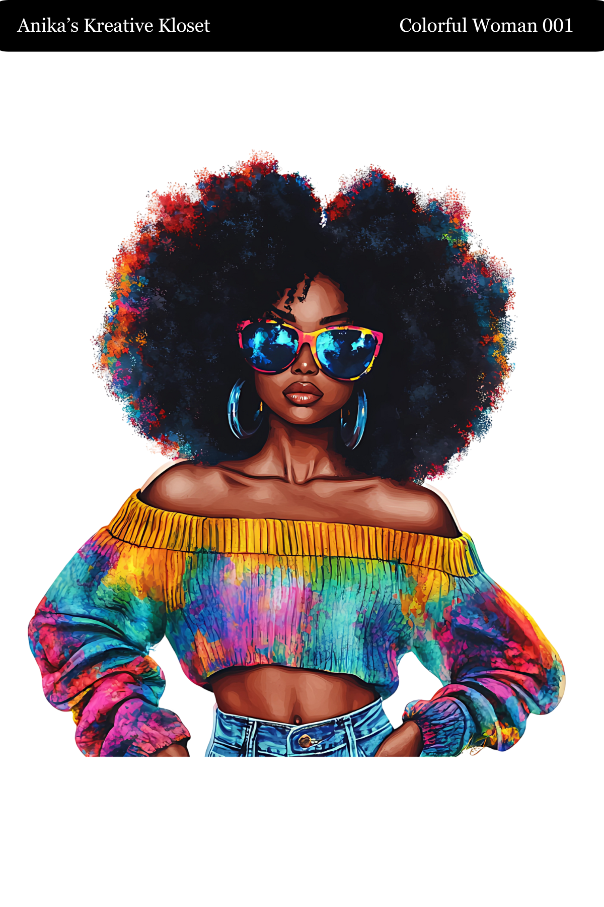 Colorful Woman Transparent