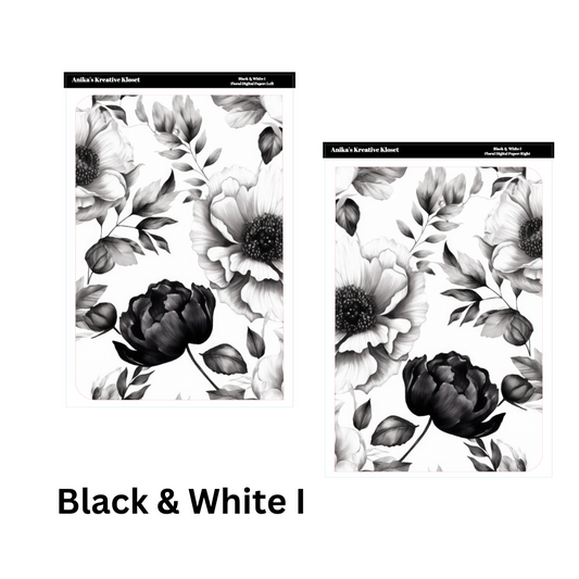 Black & White Sticker Paper A5 size