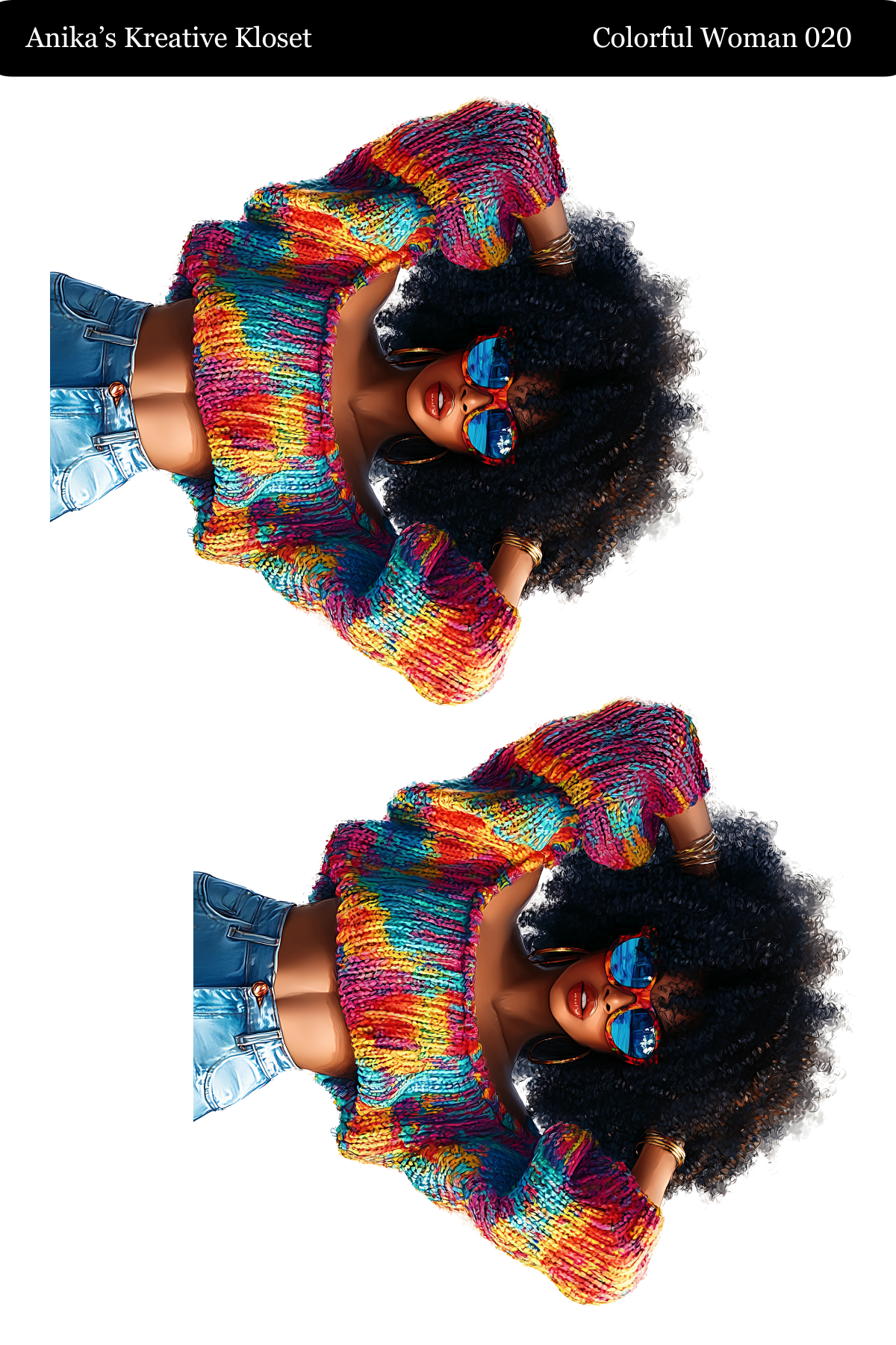 Colorful Woman Transparent