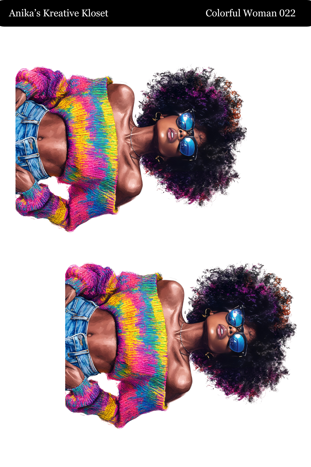 Colorful Woman Transparent