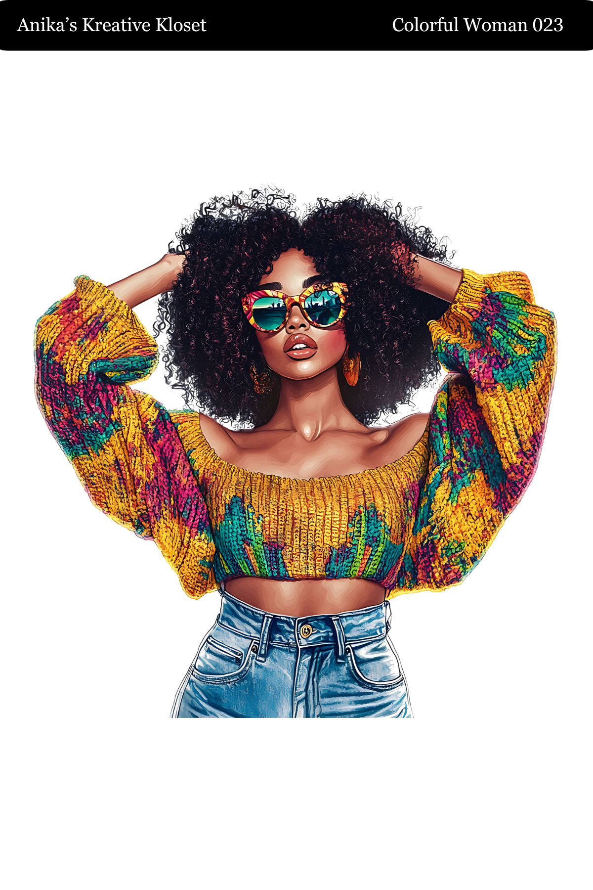 Colorful Woman Transparent