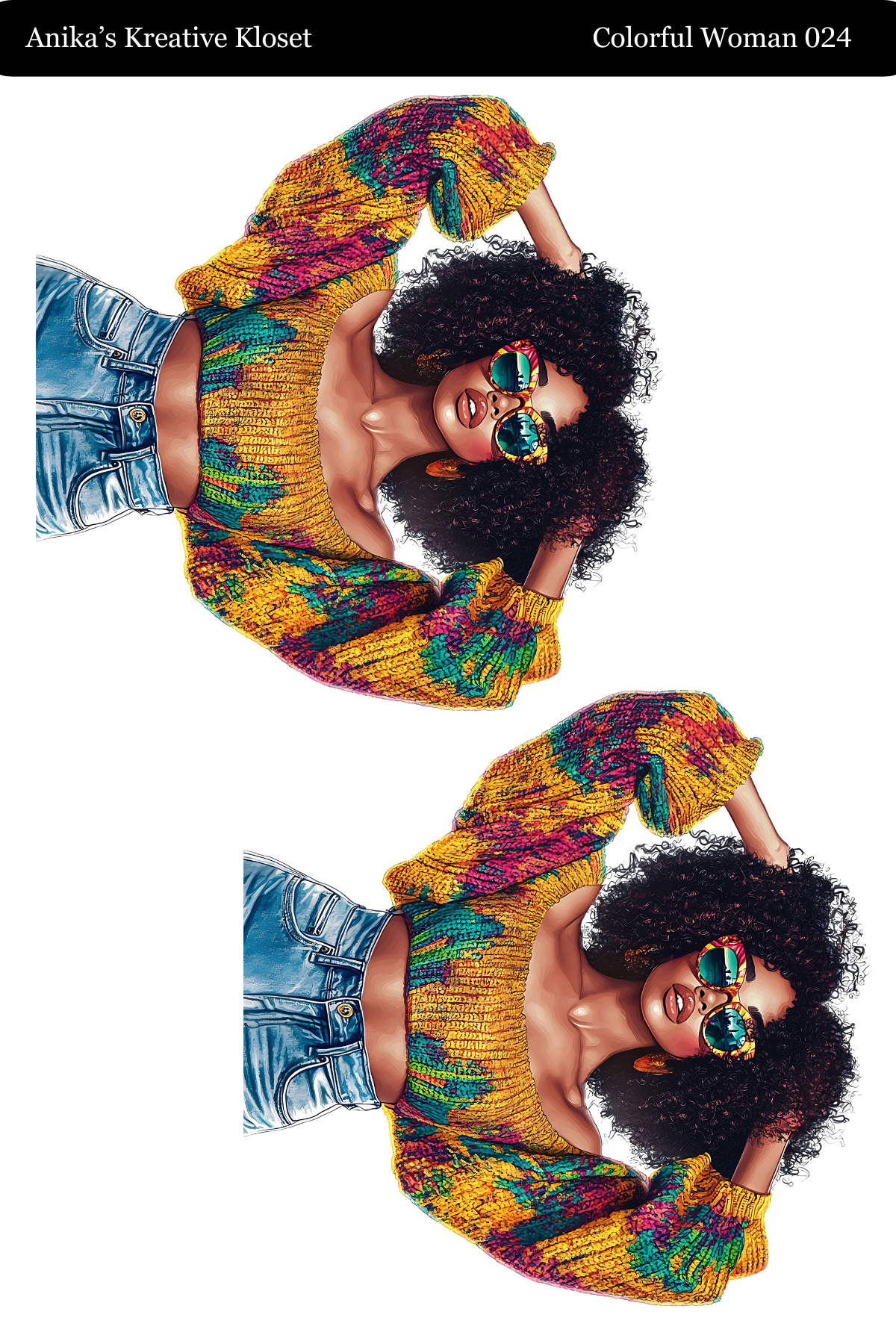 Colorful Woman Transparent
